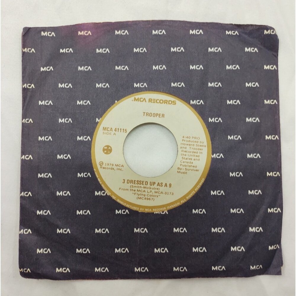 Trooper – 3 Dressed Up As A 9 7” MCA 41115 Canada 1979